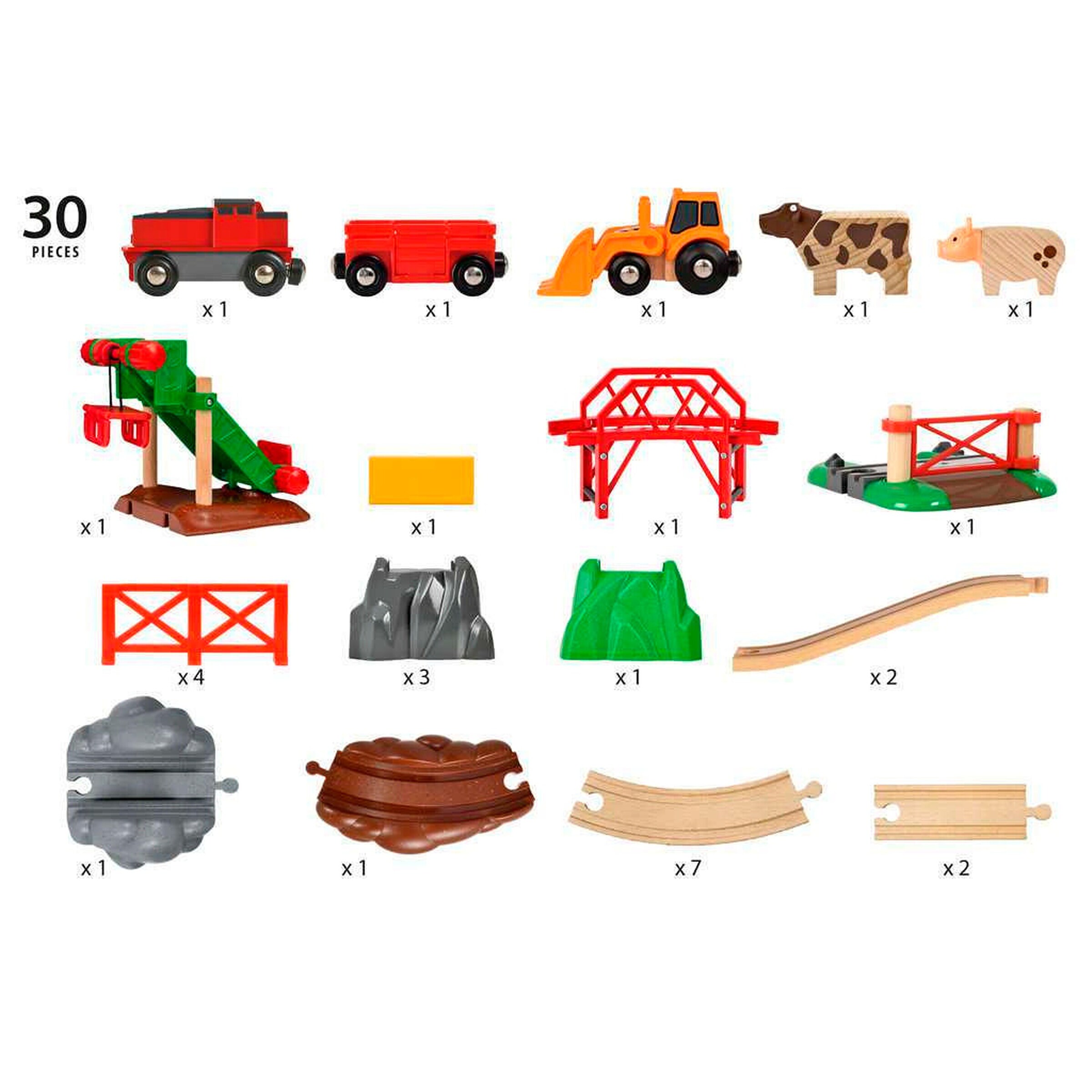 BRIO Großes Bahn Bauernhof-Set