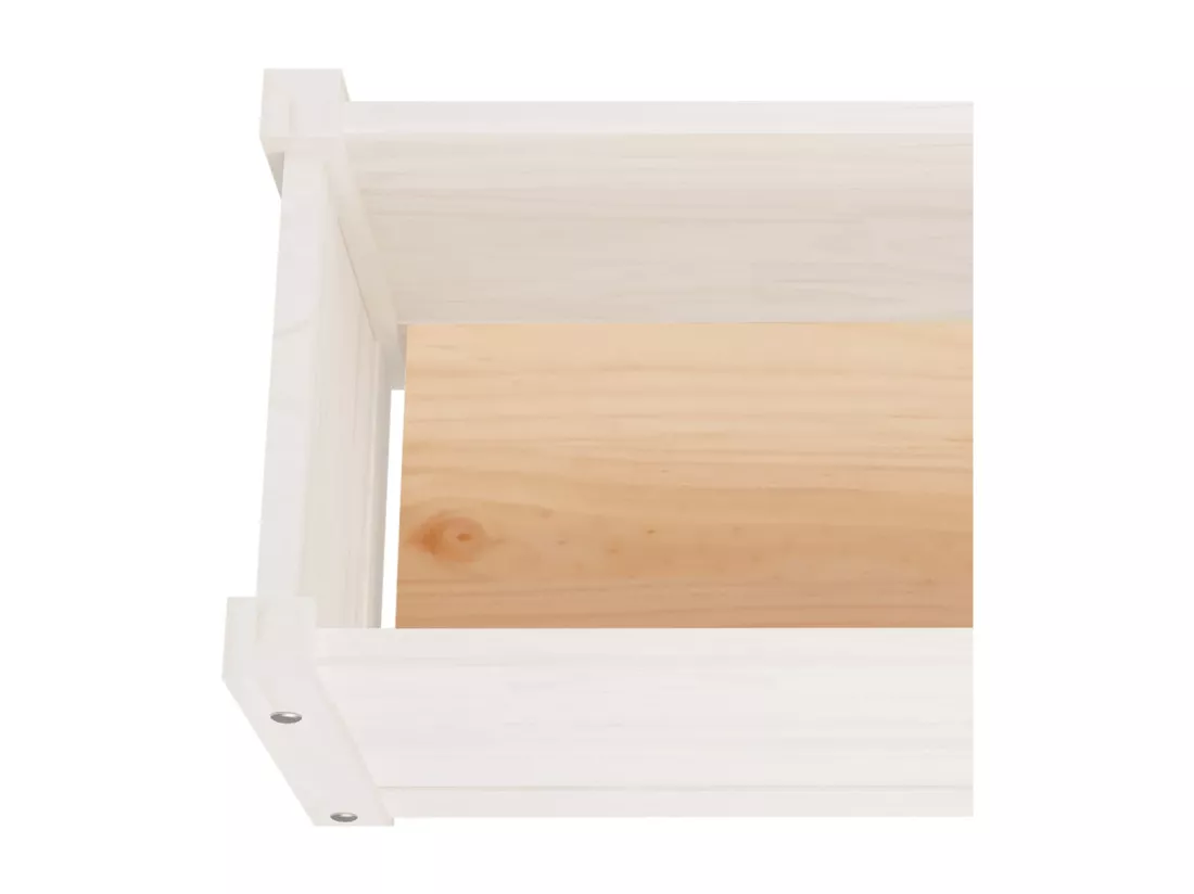 Jardinières d'extérieur 2 pièces Blanc 60x31x31 cm Bois de pin