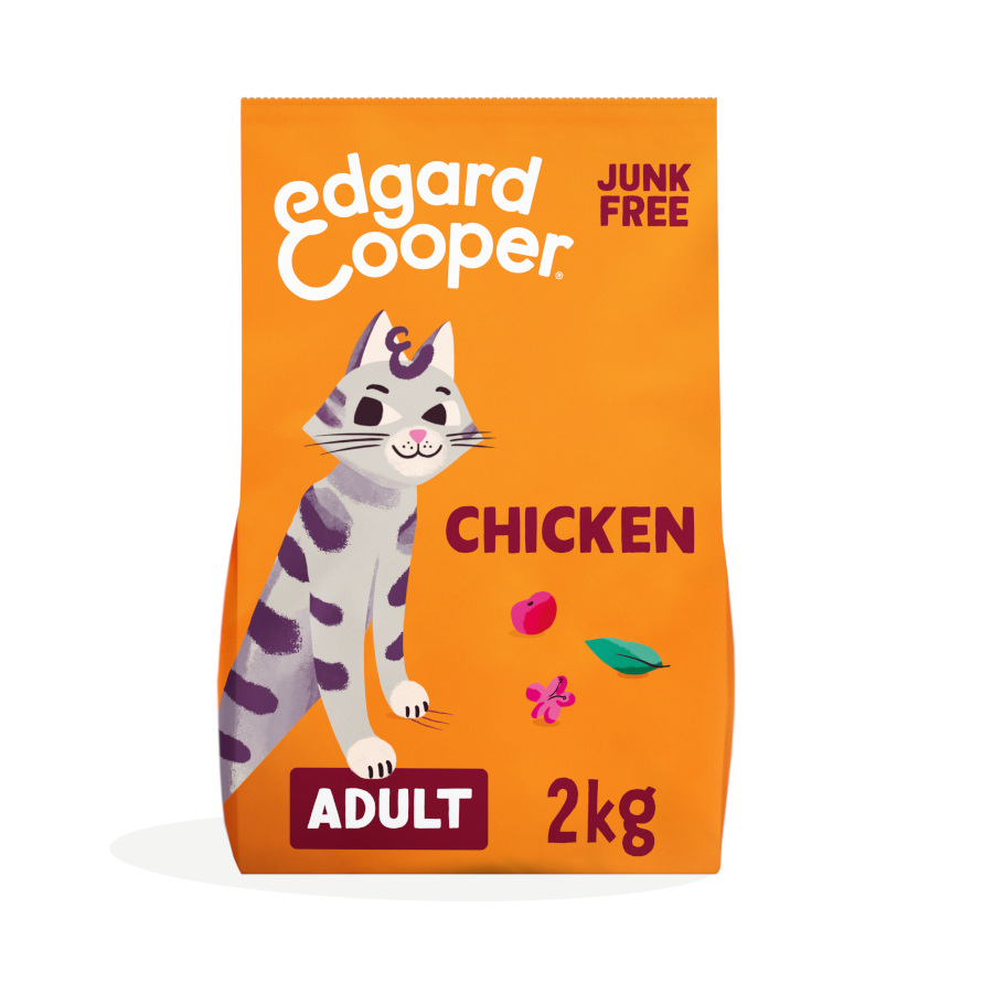 Ração para gatos adultos Edgard & Cooper com sabor de frango
