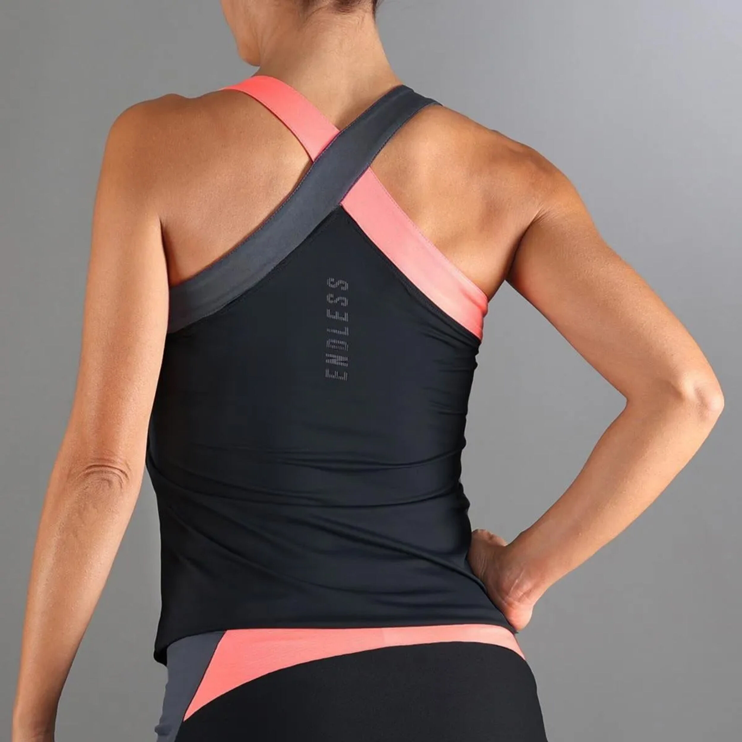Endless Bliss Débardeur Tank Top Femmes - Gris Foncé, Corail
