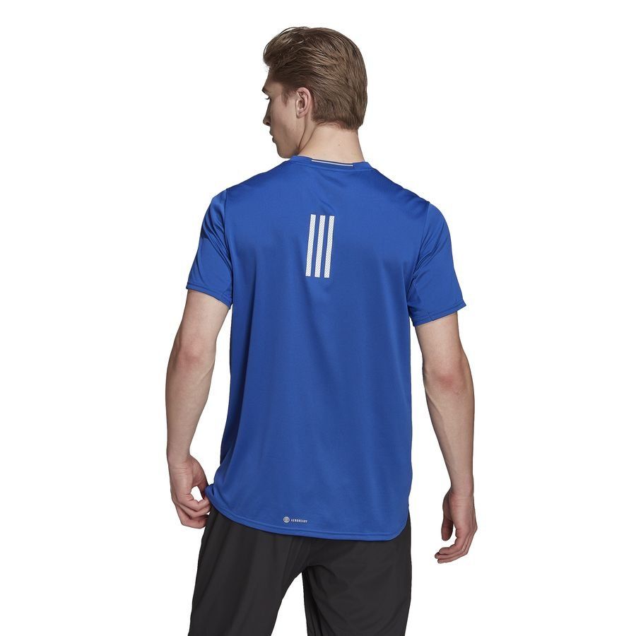 adidas T-Shirt Designed 4 Running - Bleu/Argenté