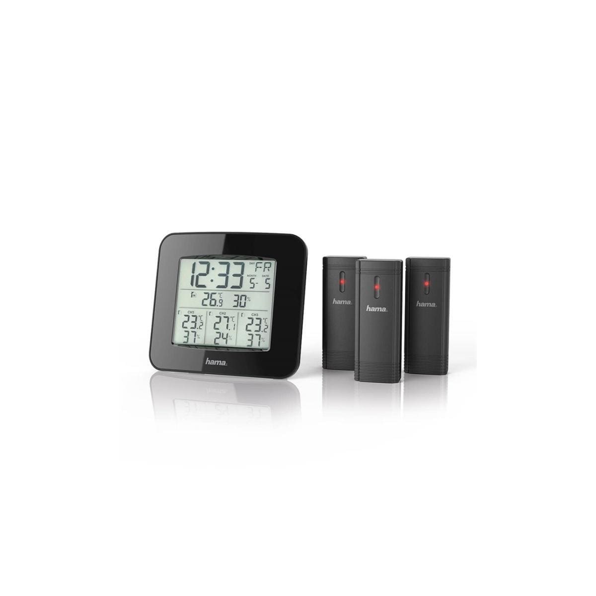 Hama Værstasjon EWS-Trio 3x Sensor Svart