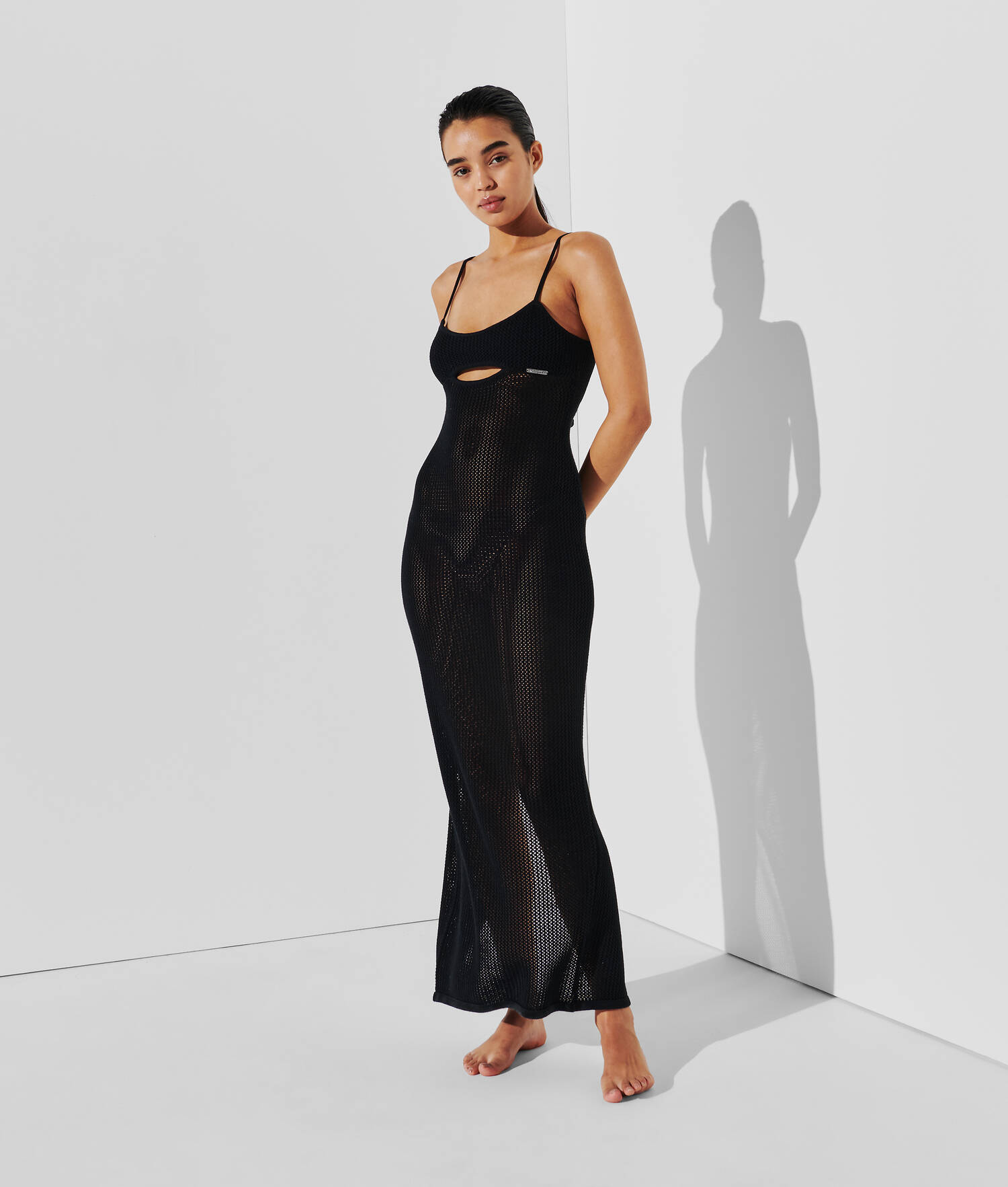 ROBE DE PLAGE EN CROCHET - Noir