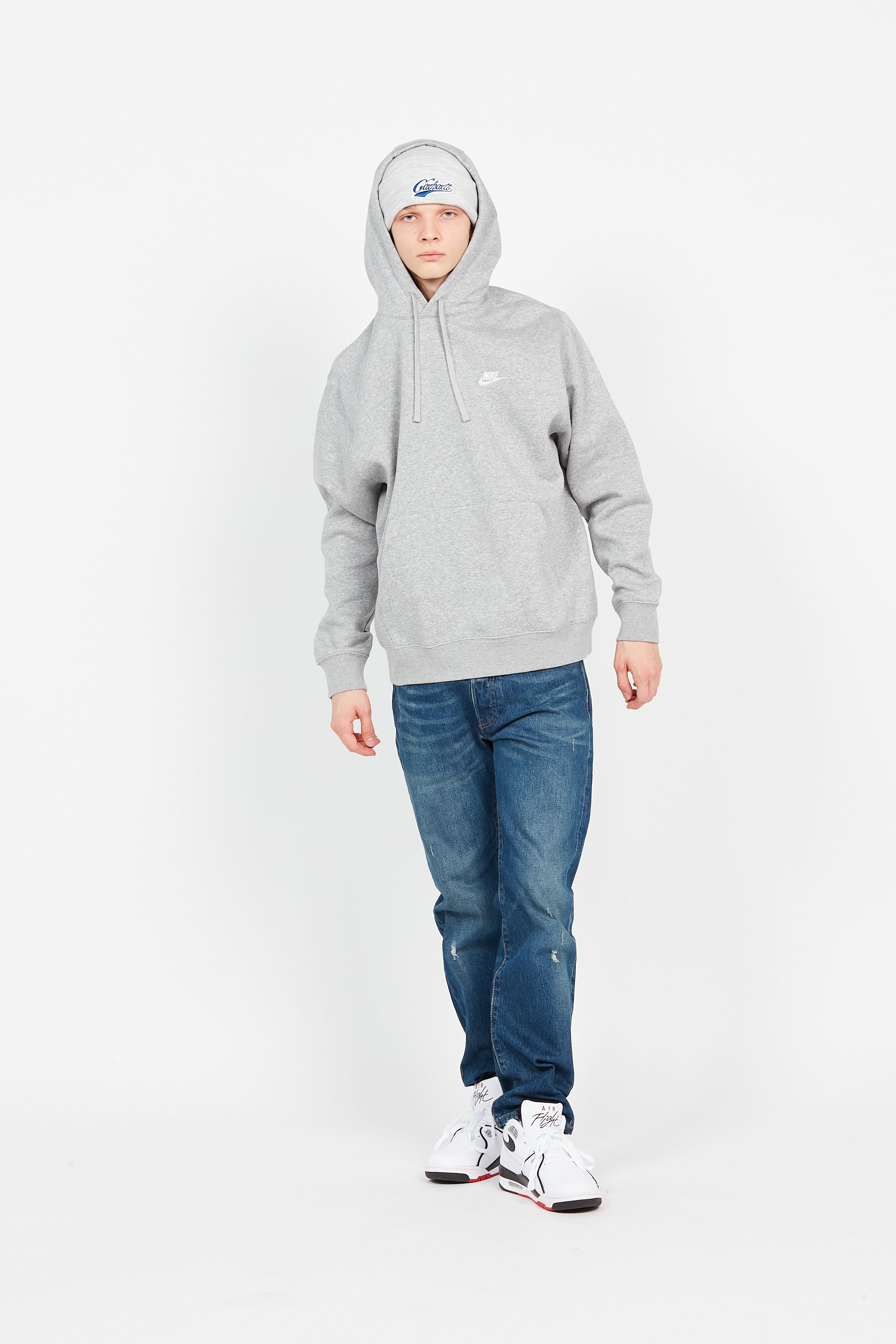 NIKE sweat HDY CLUB FL 310 Gris