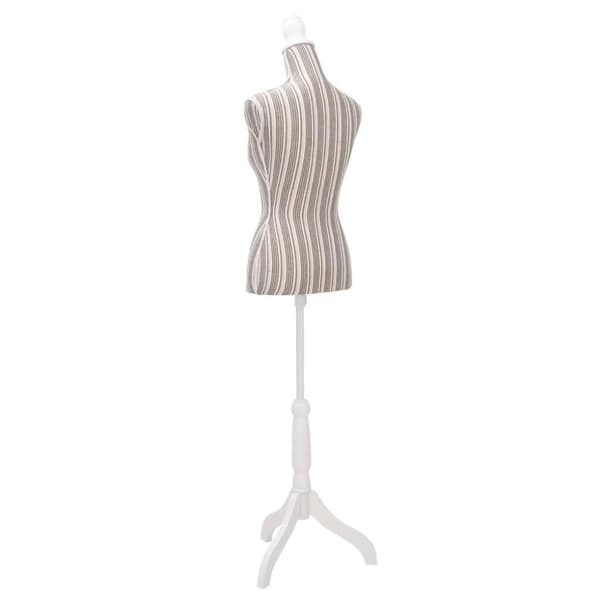 vidaXL Skredderbyste dame lin med striper