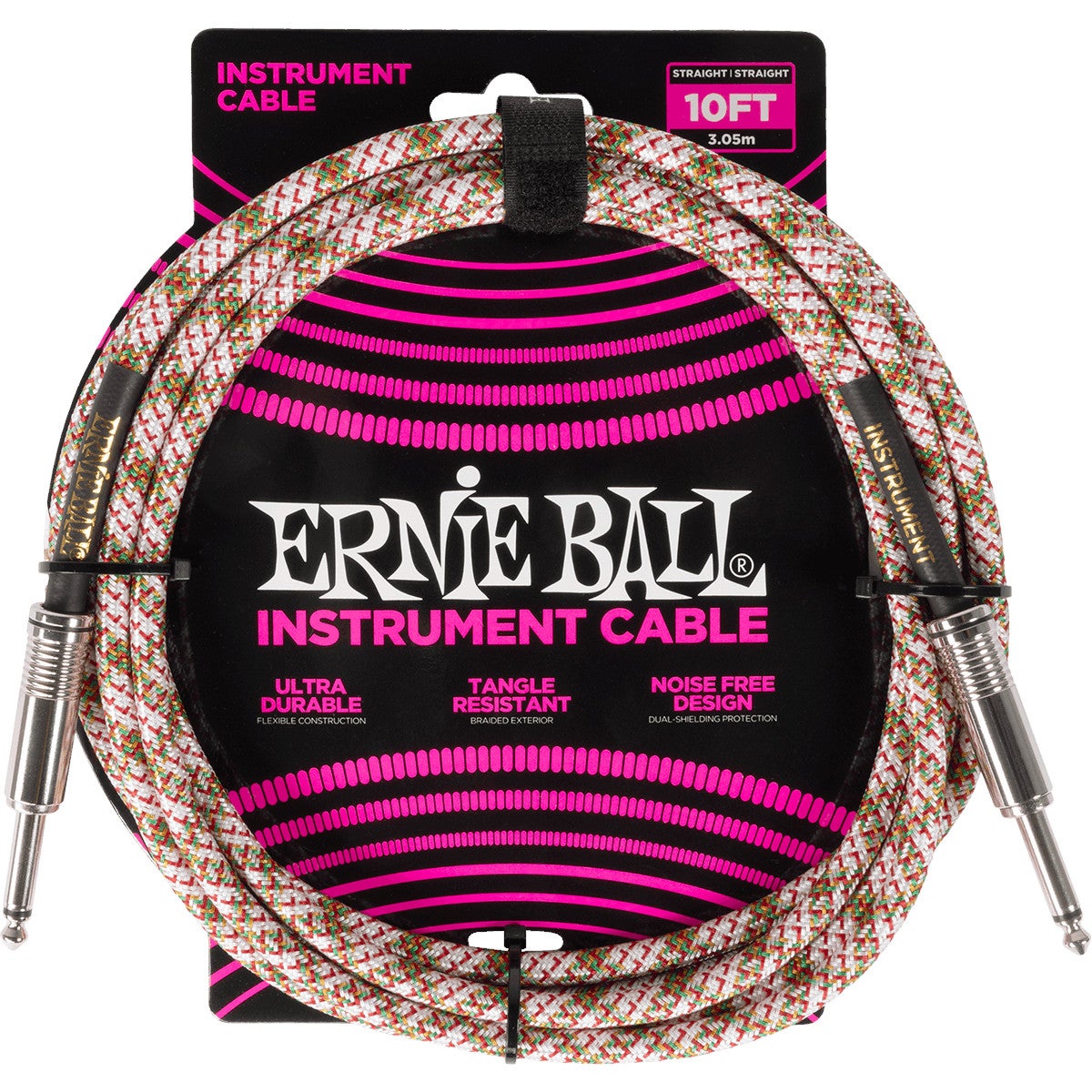 Ernie Ball 6426 Braided Emerald Argyle instrumentkabel 3 meter