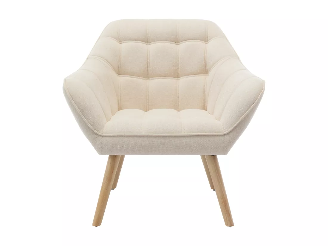 Fauteuil en tissu beige CASERTA