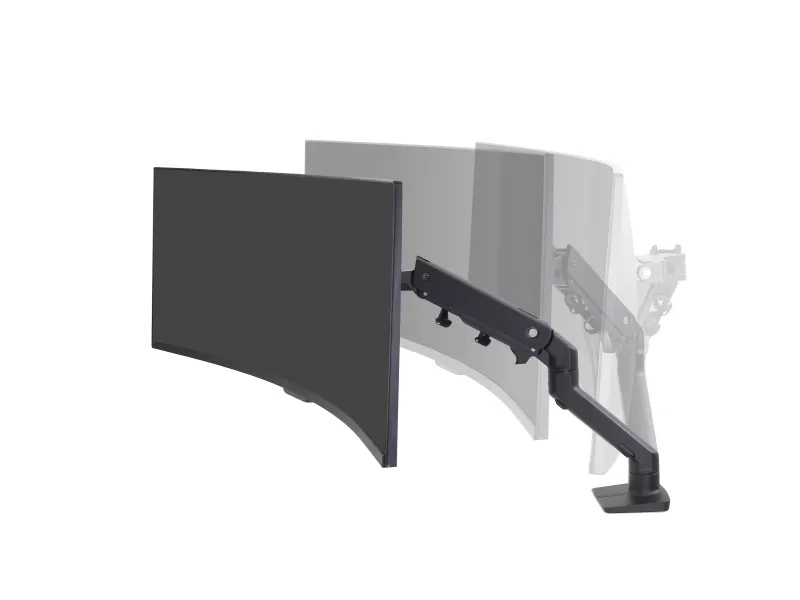 Ergotron HX - Monteringssæt (drejelig arm, klemme til montering på skrivebord, pakning til gennemføring, monterings-hardware, forlængerdel, HD-drejeled) - Constant Force Technology - for LCD-display/kurvet LCD-display - mat sort - skærmstørrelse: up