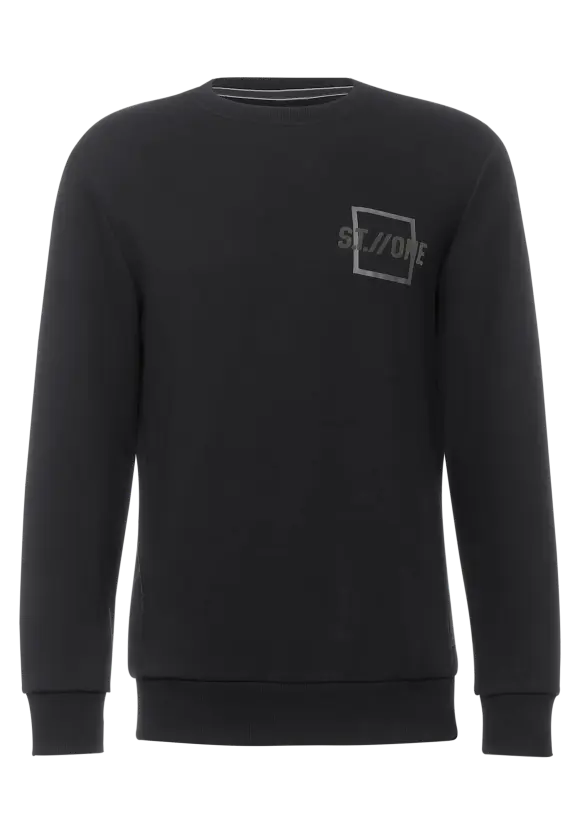 Sweatshirt mit Logoprint - Black