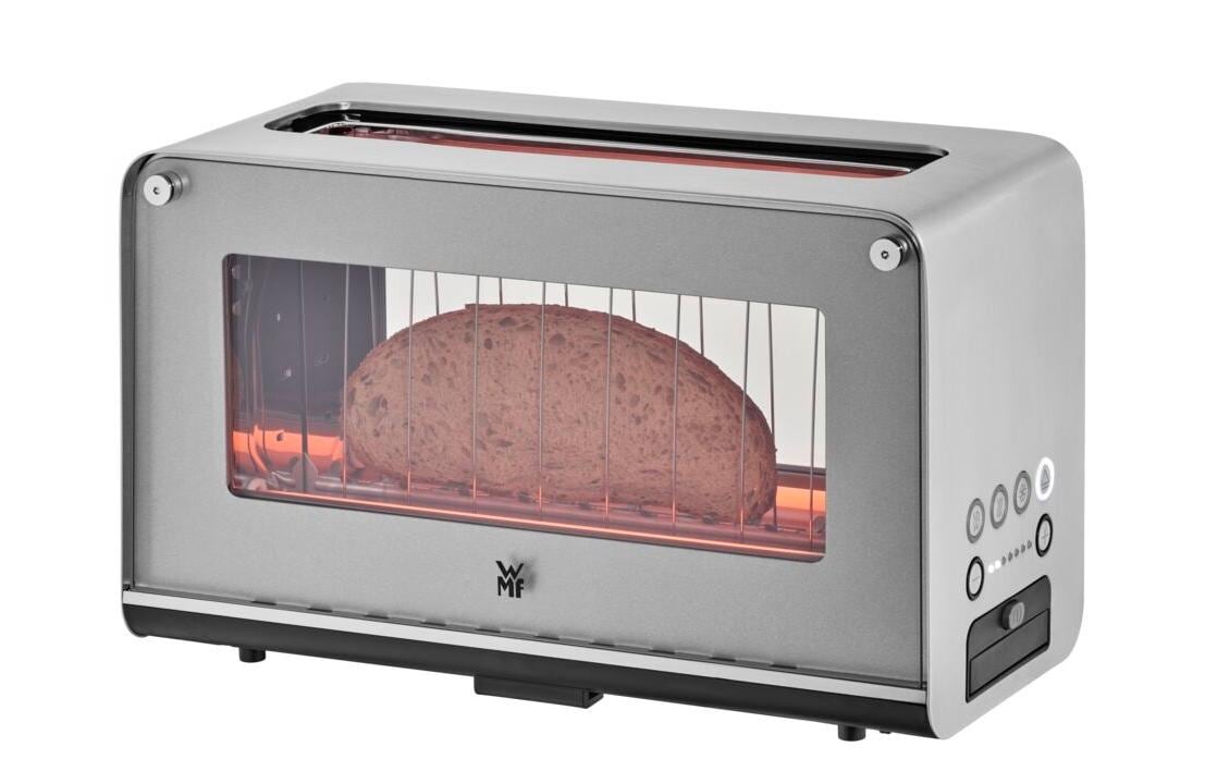 Toaster Lono Glas Silber<br>Langschlitztoaster