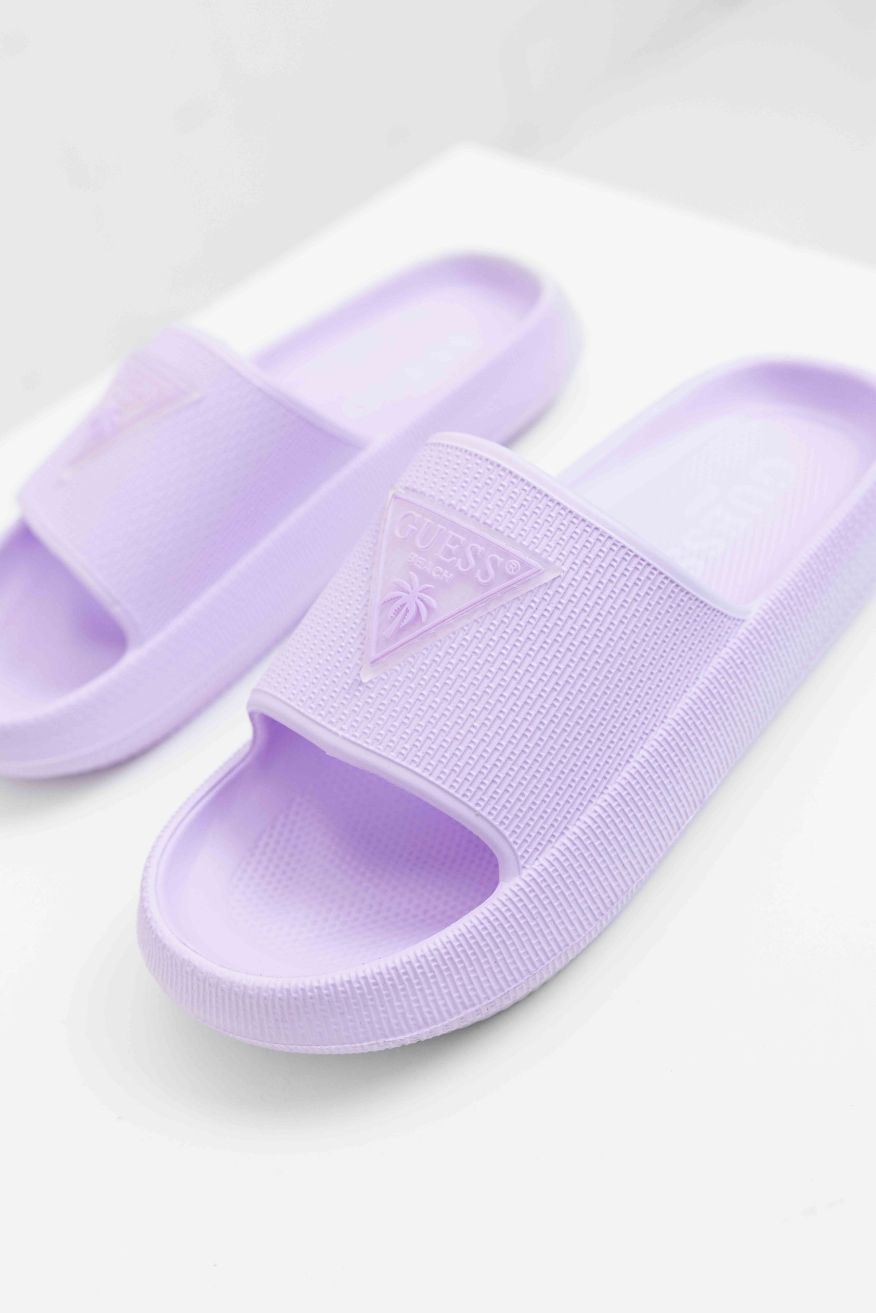Guess Logo Slippers Dames Roze