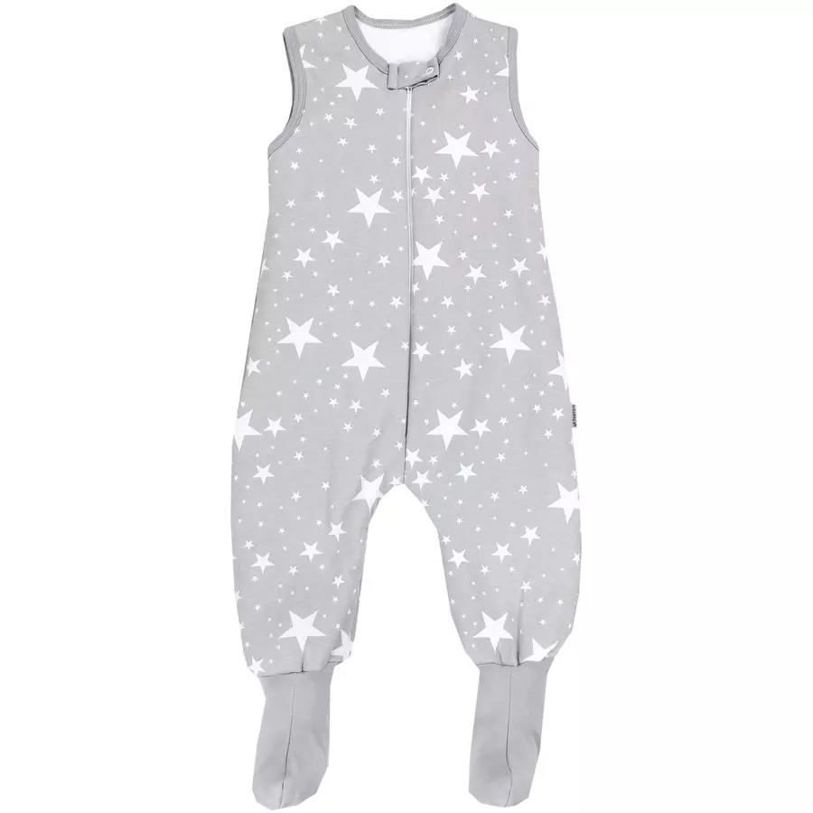 TupTam Baby Winter Schlafsack mit Beinen und Füßen hellgrau