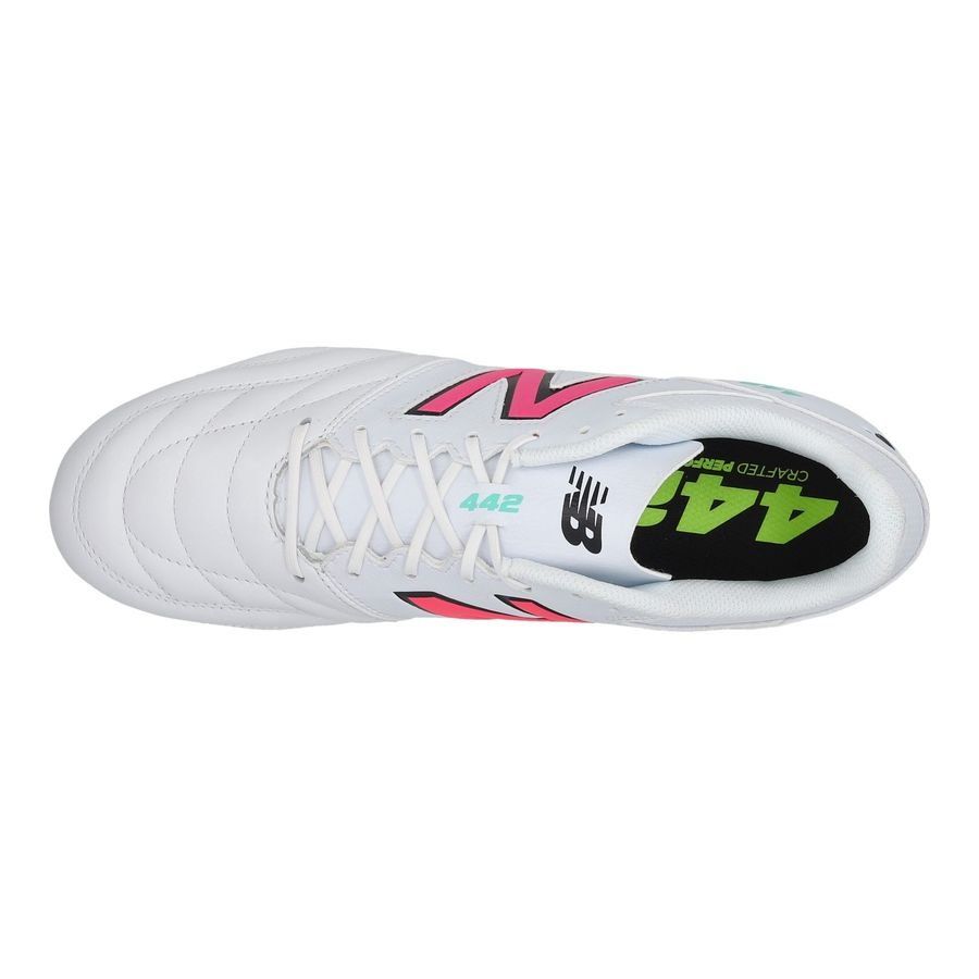 New Balance 442 2.0 Team FG - Blanc/Violet/Jaune Fluo