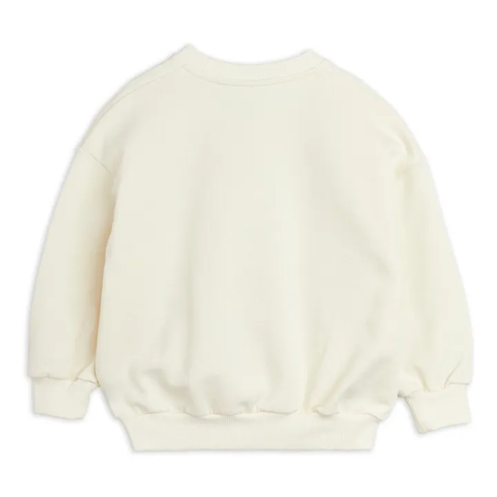 Mini Rodini Sweat Raquette de Tennis Coton Bio | Ecru