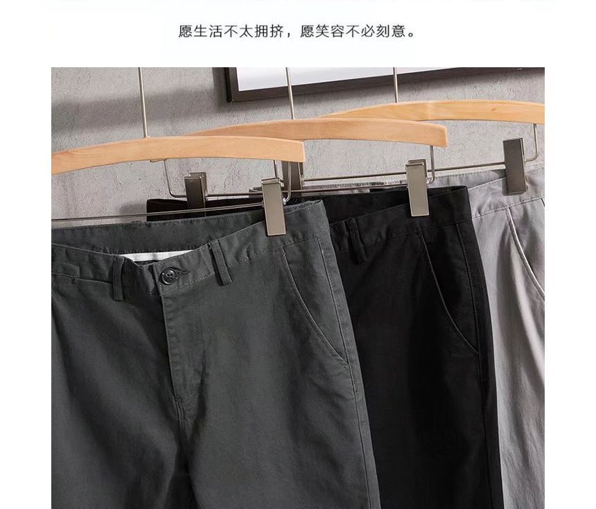 Trimecca - Mid Rise Plain Slim Fit Broek
