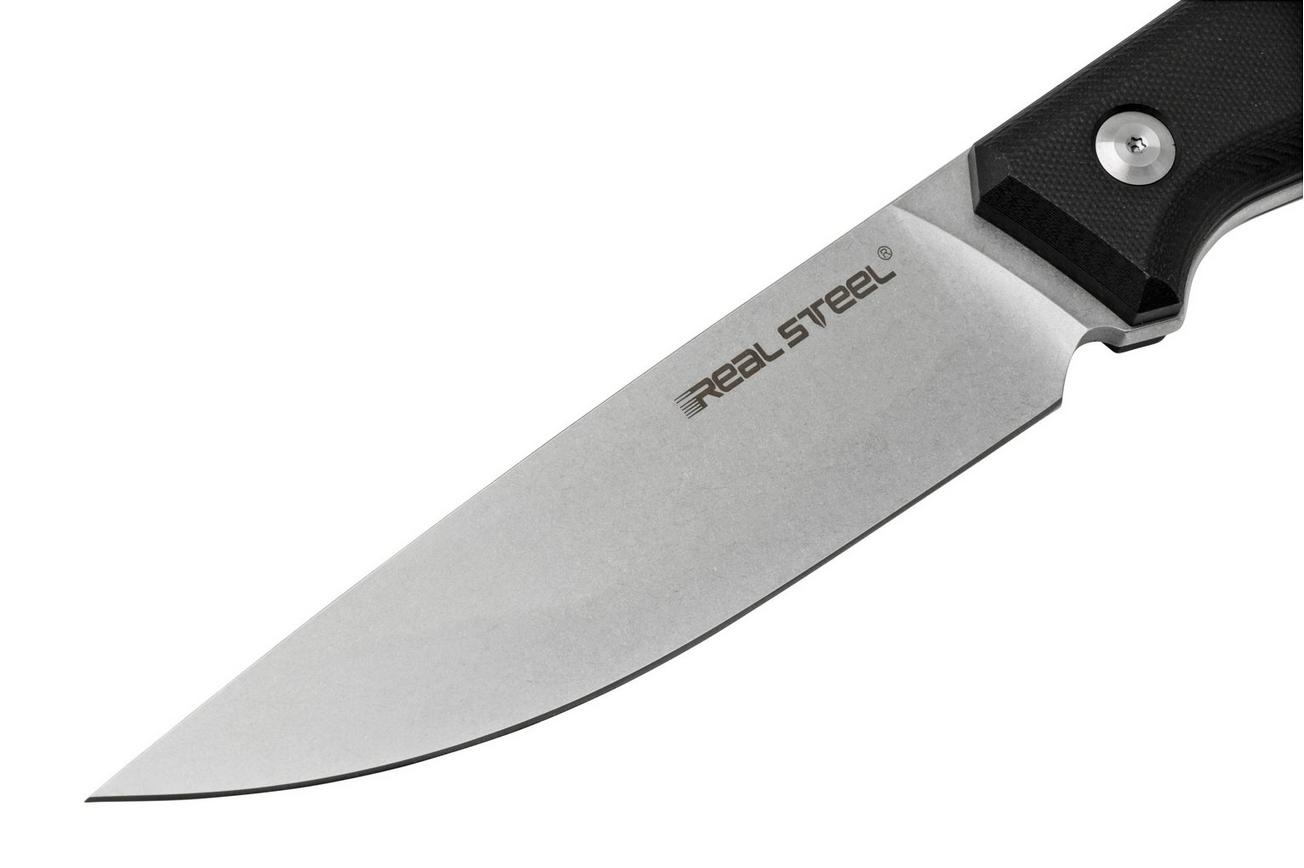 Real Steel Arbiter Stonewashed 3811 vaststaand mes, Ostap Hel design