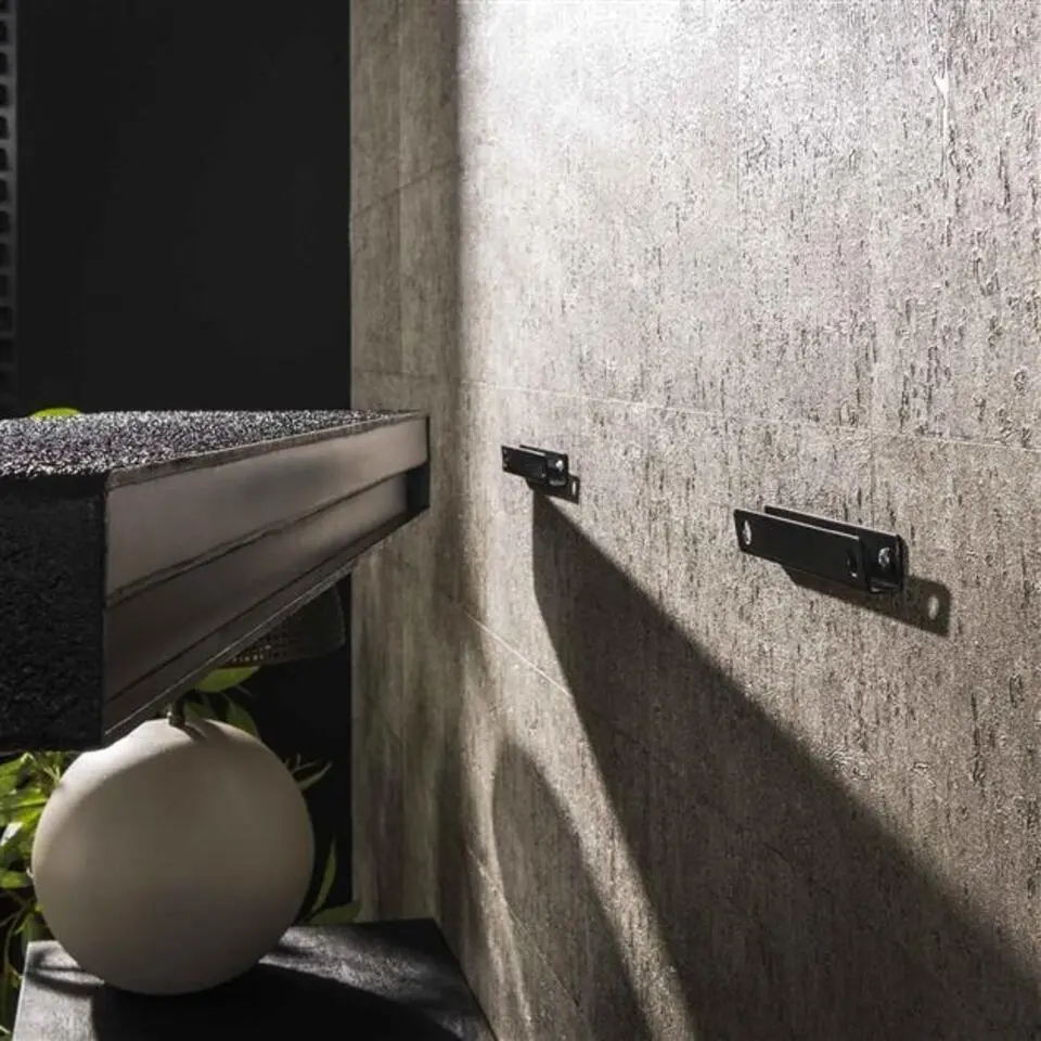 Wandplank Grijs Metaal - 150x29x8cm - Metallic