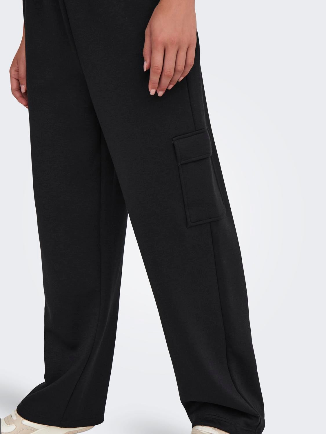 ONPLOUNGE Hohe Taille Gerade geschnitten Jogginghose Black