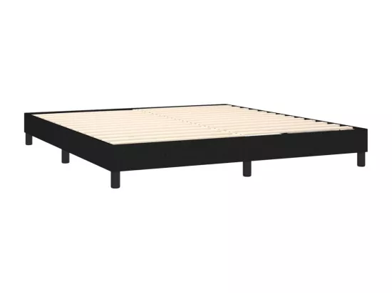 Sommier tapissier avec matelas et LED Noir 160x200 cm Tissu