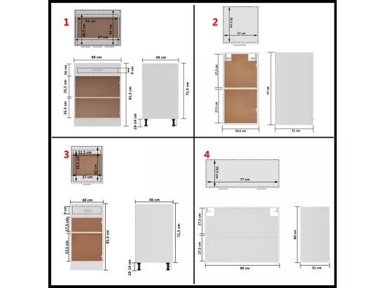Ensemble de meubles de cuisine 8 pcs Blanc Aggloméré