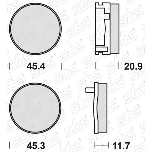 SBS - Plaquettes de frein 521 HF