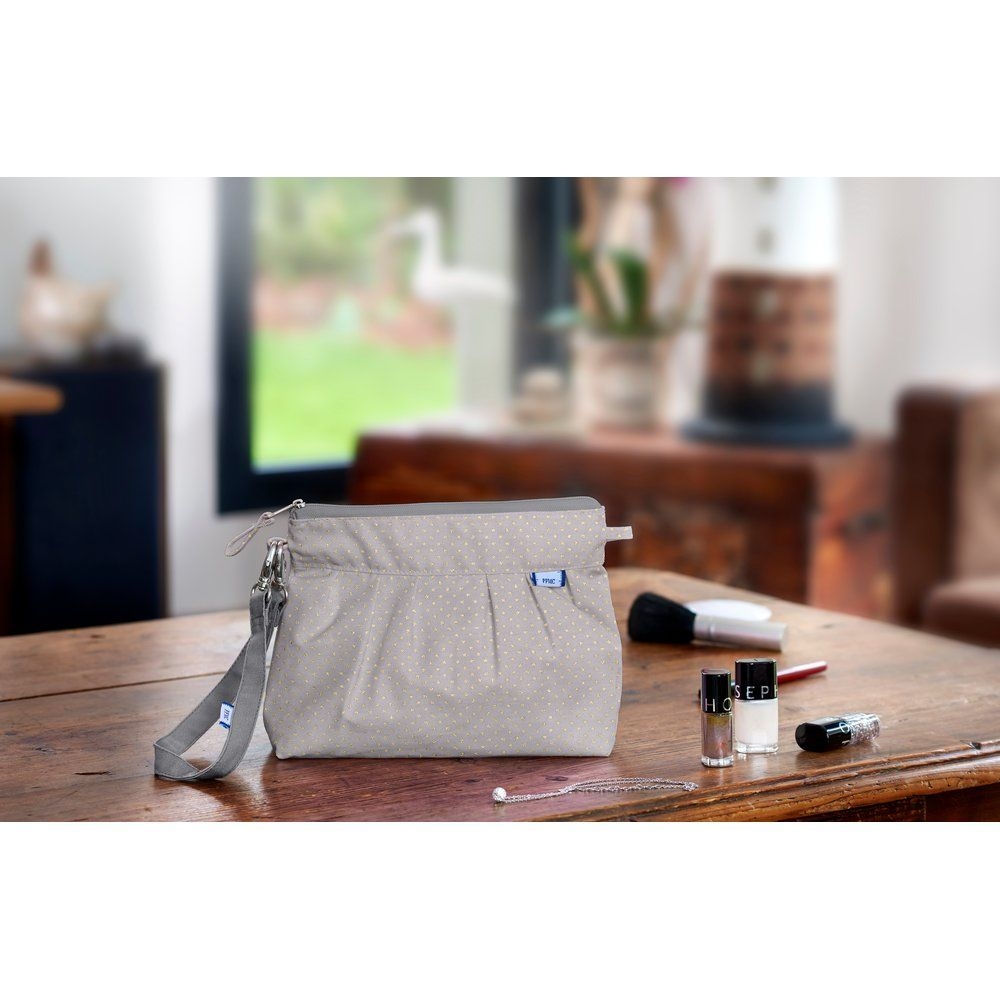 Pochette Plissée Etoile Or Gris