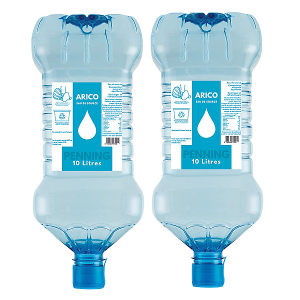 Eau plate en bonbonne Arico, 2 x 10 L