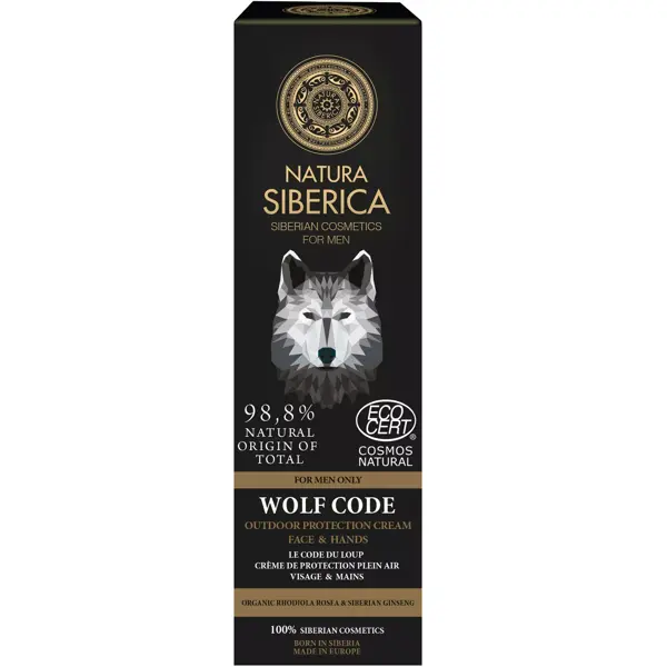 Natura Siberica - Creme 2 em 1 para Rosto e Mãos Masculino - The Wolf Code 80ml