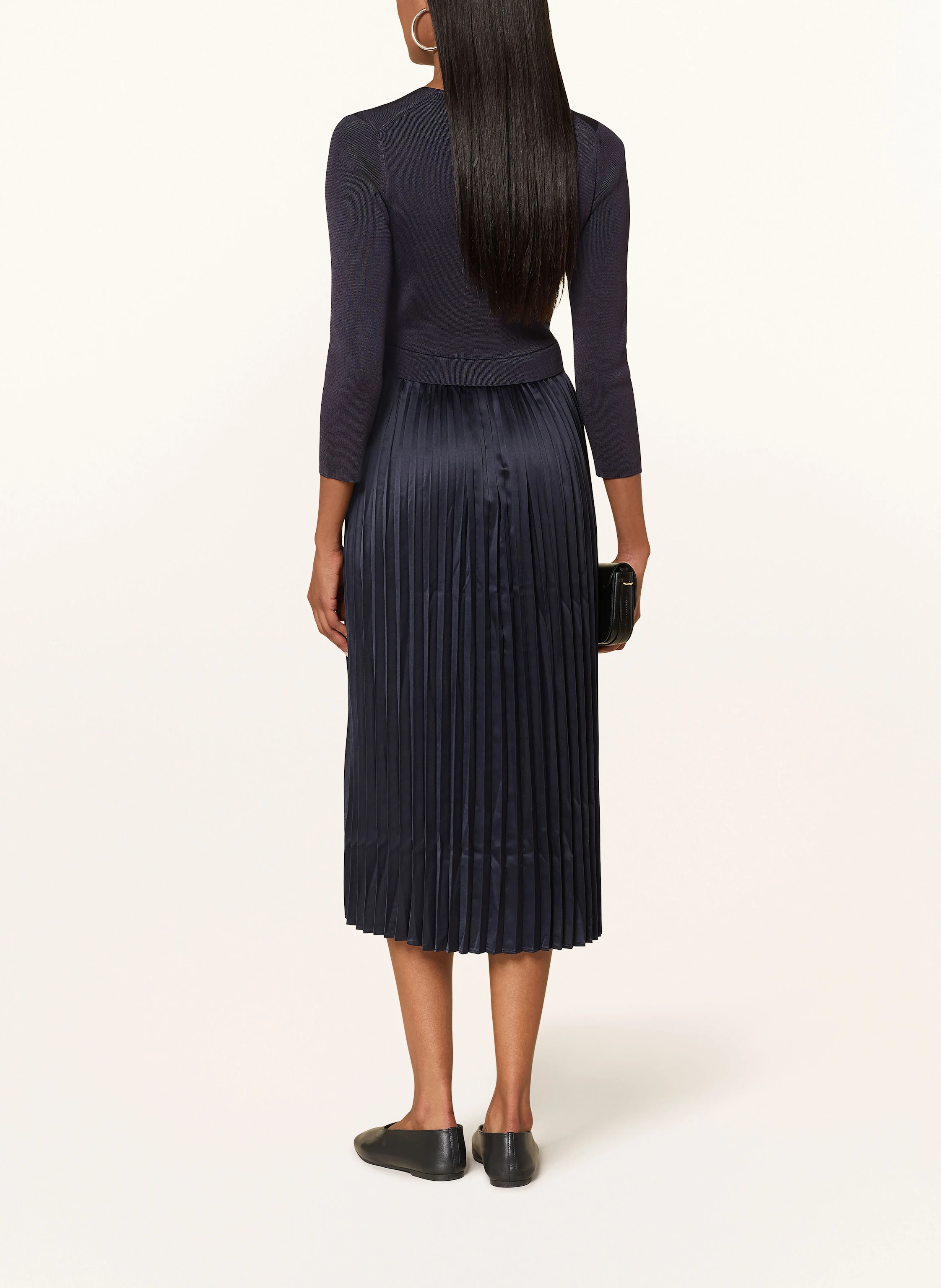 s.Oliver BLACK LABEL Kleid im Materialmix mit Plissees