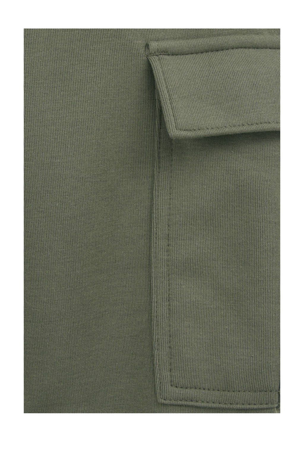 WE Fashion slim fit cargobroek olijfgroen