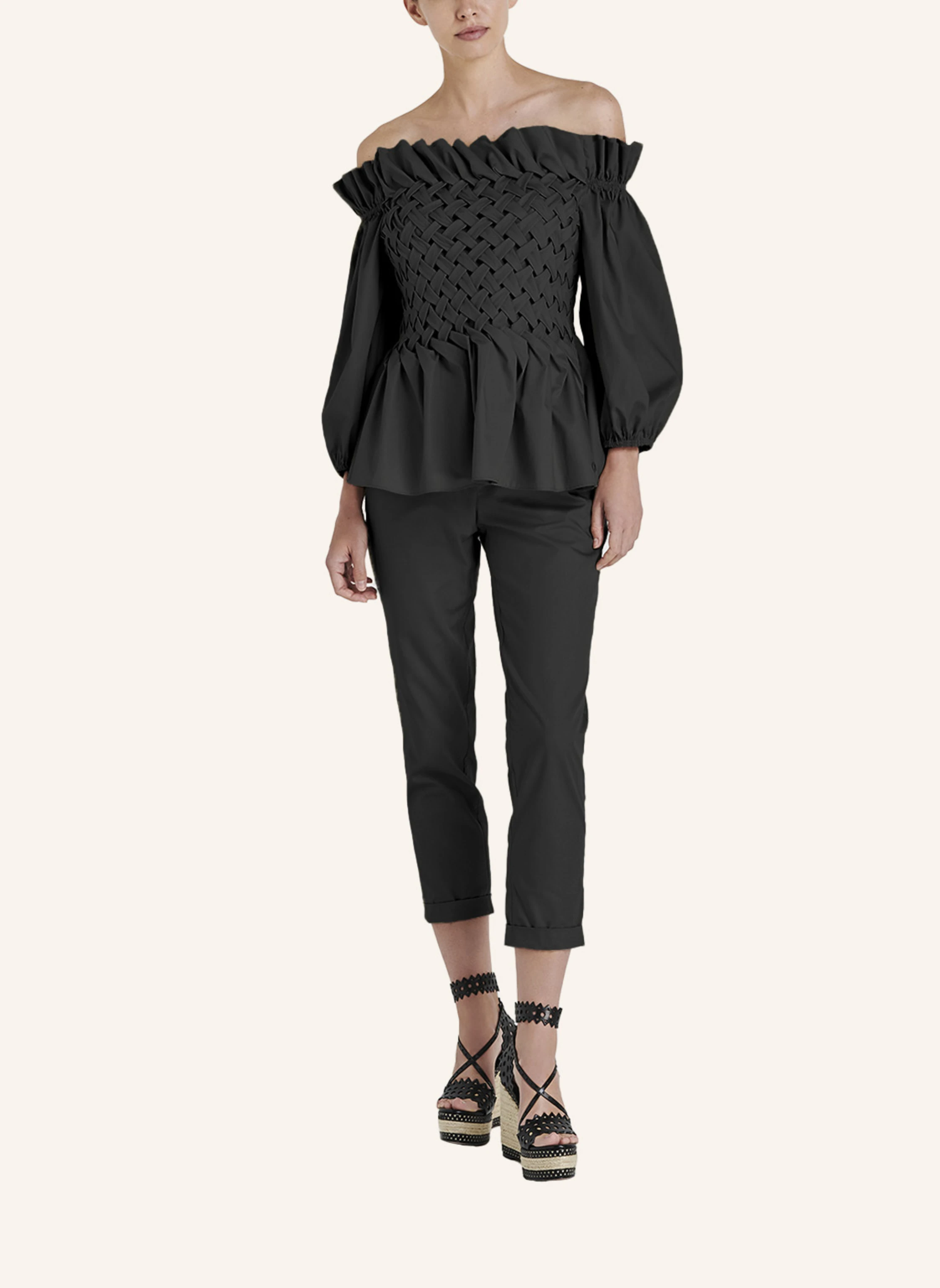 ARMARGENTUM Cold-Shoulder-Bluse JASMINE mit 3/4 Arm