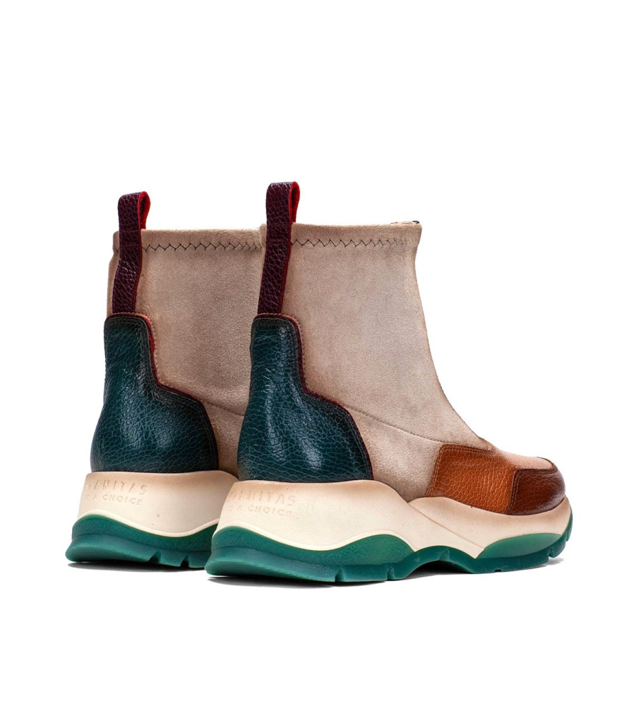 Botas de cano curto Hispanitas em couro marrom Andes