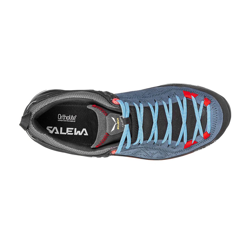 Salewa MTN TRAINER 2 GTX - Chaussures trekking Femme dark denim/fluo coral