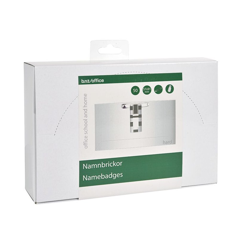 Plastlomme for navneskilt 50-pk.