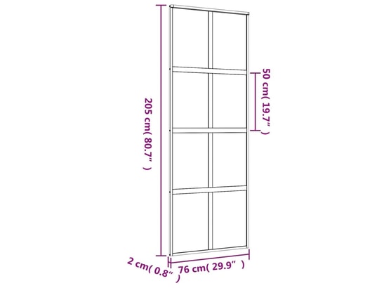 VIDAXL - Porte verre Porte coulissante doré 76x205 cm verre esg clair et aluminiu...