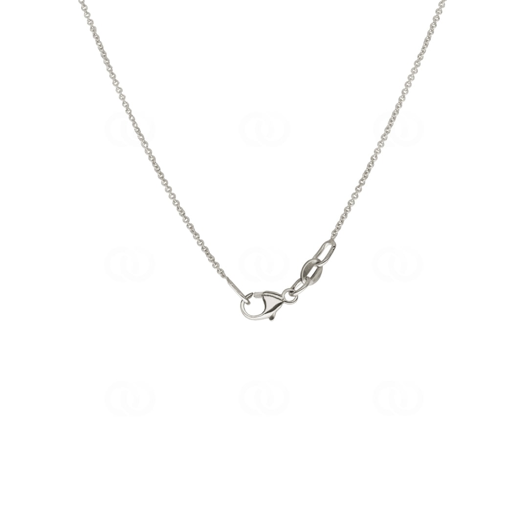 Collier 750/18 K Weissgold Kreuz mit Saphiren & Diamanten 0.23 ct H/si