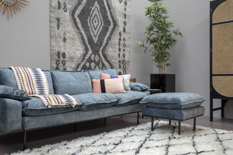 HKliving Retro bank 3-zits beige