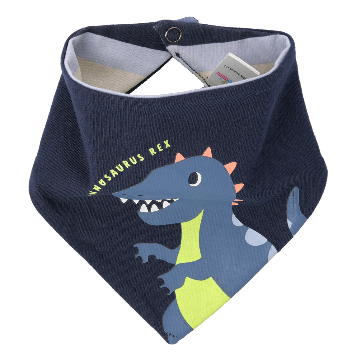 Topomini Baby Bandana mit Dino-Motiv dunkelblau