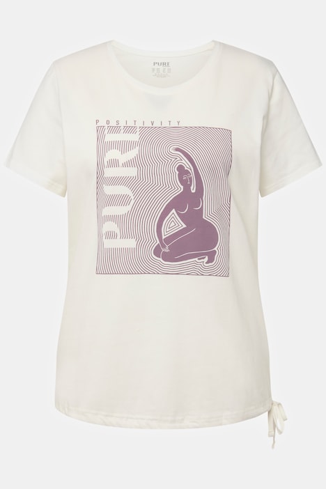 Yoga-T-Shirt, Rundhals, PURE, Halbarm, Biobaumwolle