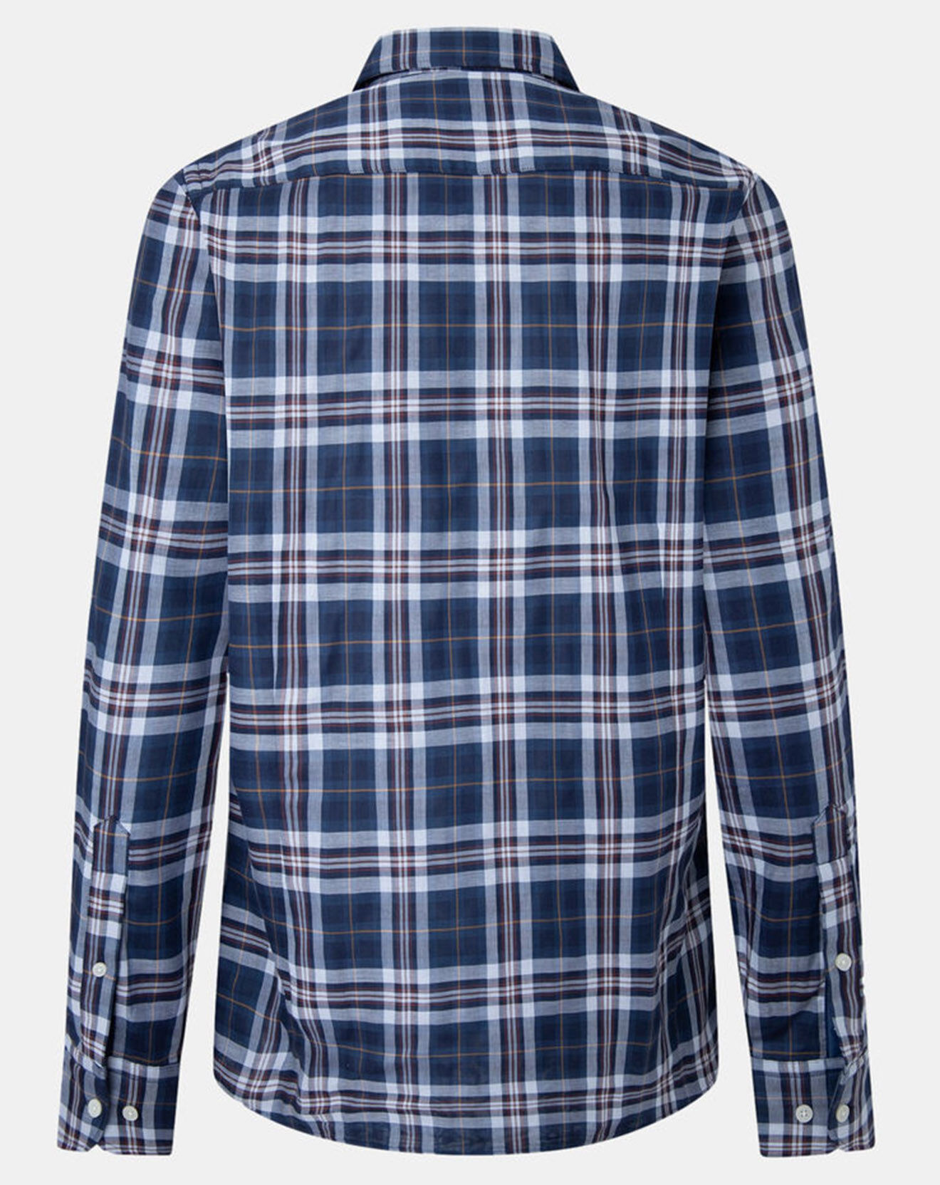Hackett London Chemise Slim Fit Dark à carreaux bleue