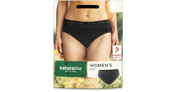 Naturaline Textil Damen Slip schwarz S