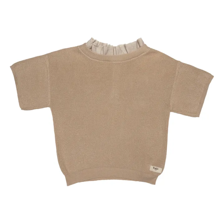 Baje Studio T-shirt Gini Col Volants | Sable