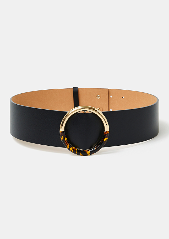 Ceinture Laurennoire en cuir lisse