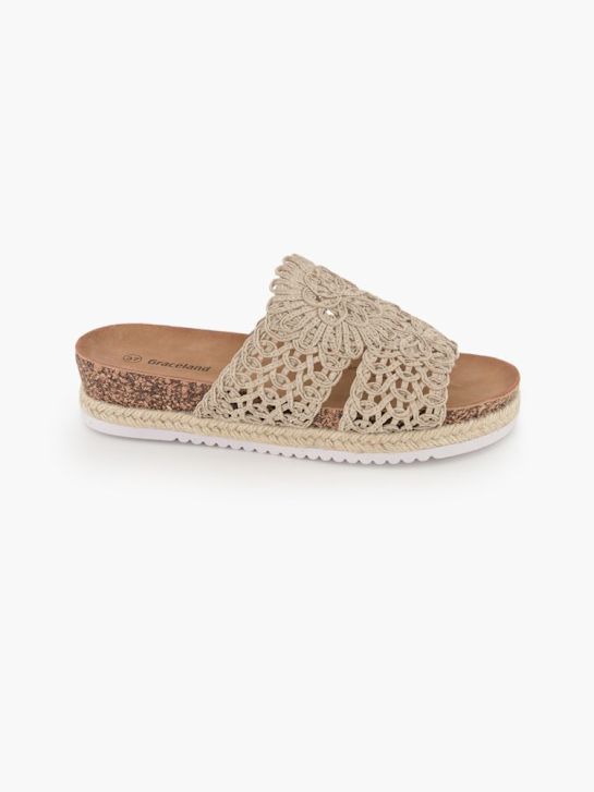 Graceland Pantolette Taupe