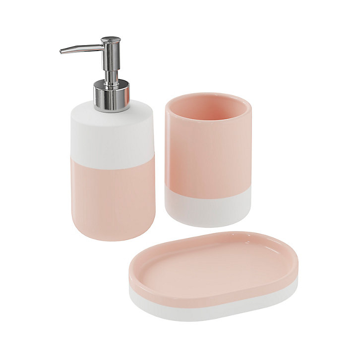 Porte savon Koros blanc et nude GoodHome