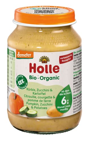 Holle DEMETER Glas Gemüse Zucchini & Kürbis mit Kartoffel