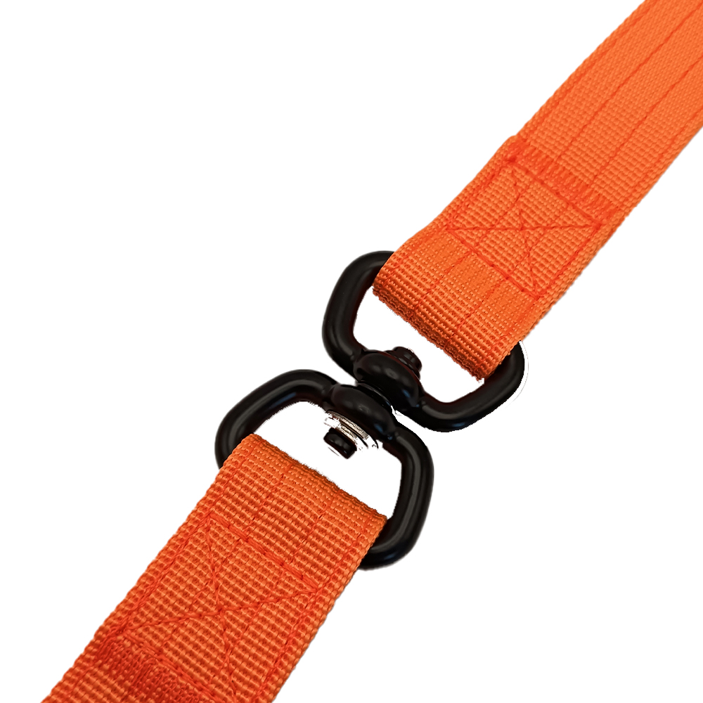 Guia tática profissional Golden 22k Pro-Leash para cães (152 cm), com alça acolchoada, alta resistência, alta visibilidade, laranja, antiemaranhamento e mosquetão de escalada tipo Kong Frog.