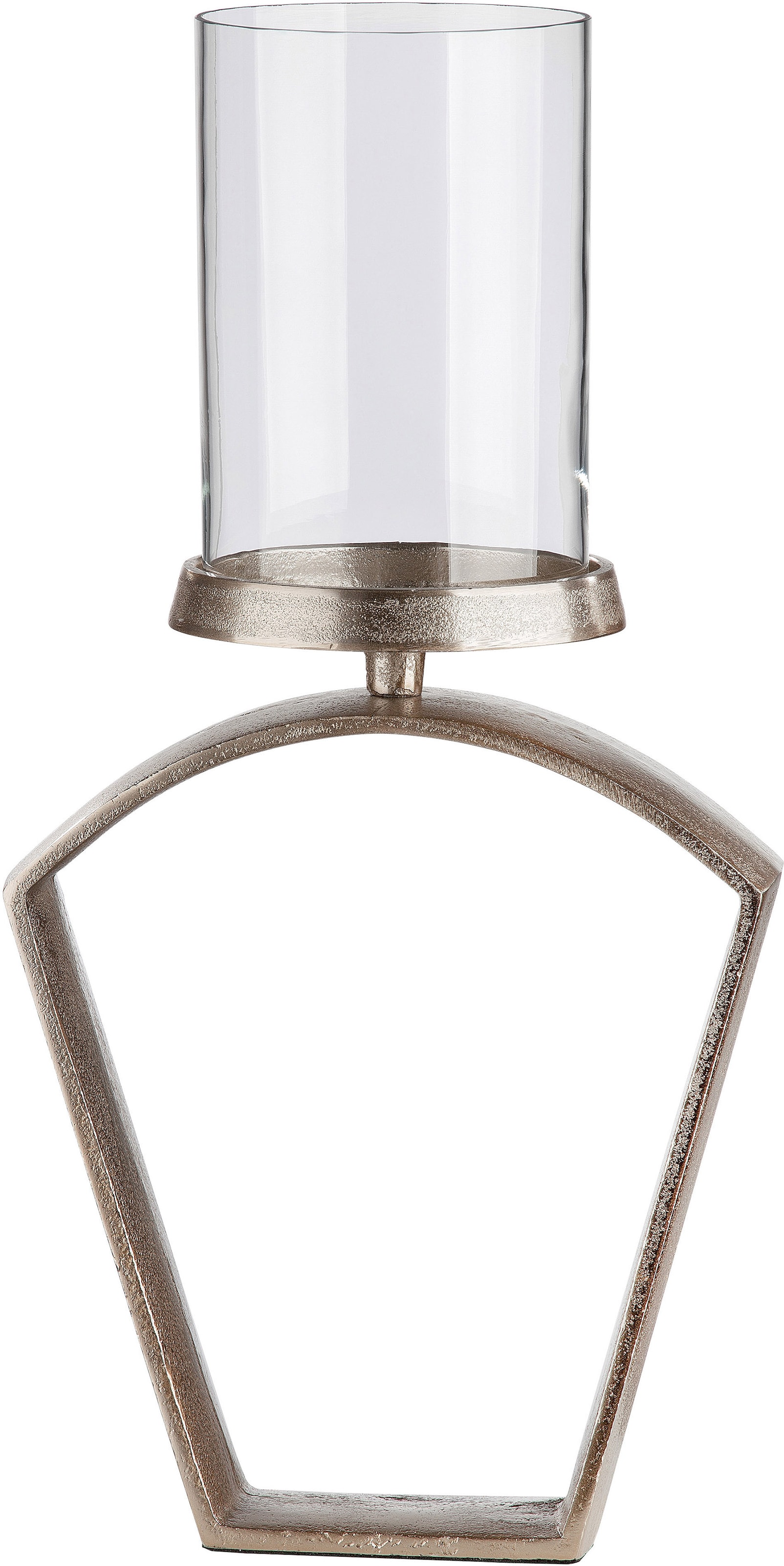 Casablanca by Gilde Windlicht »Nostro, Weihnachtsdeko« aus Aluminium mit Glaseinsatz