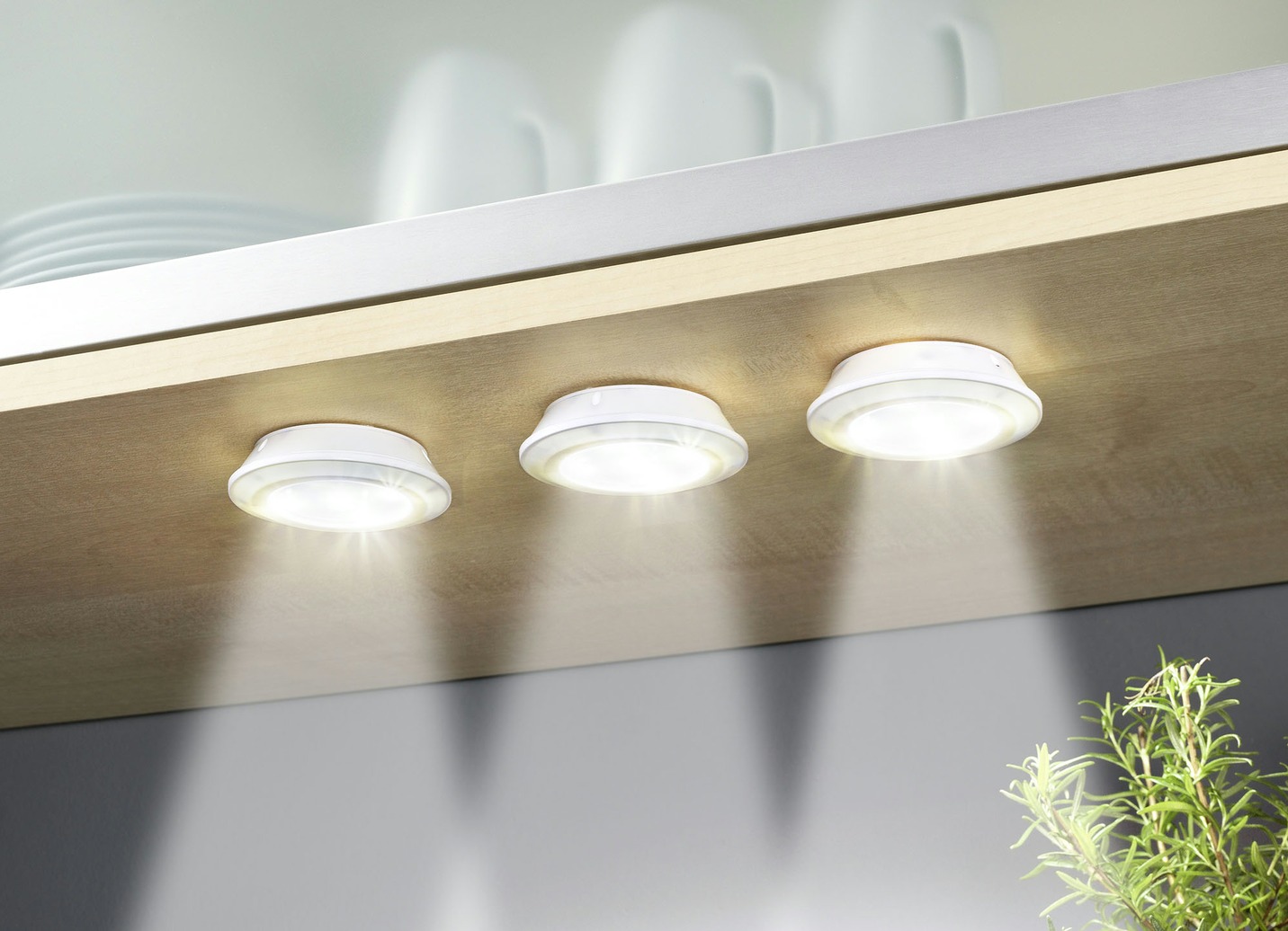 LED-Lampen-Set, 3-teilig mit Fernbedienung