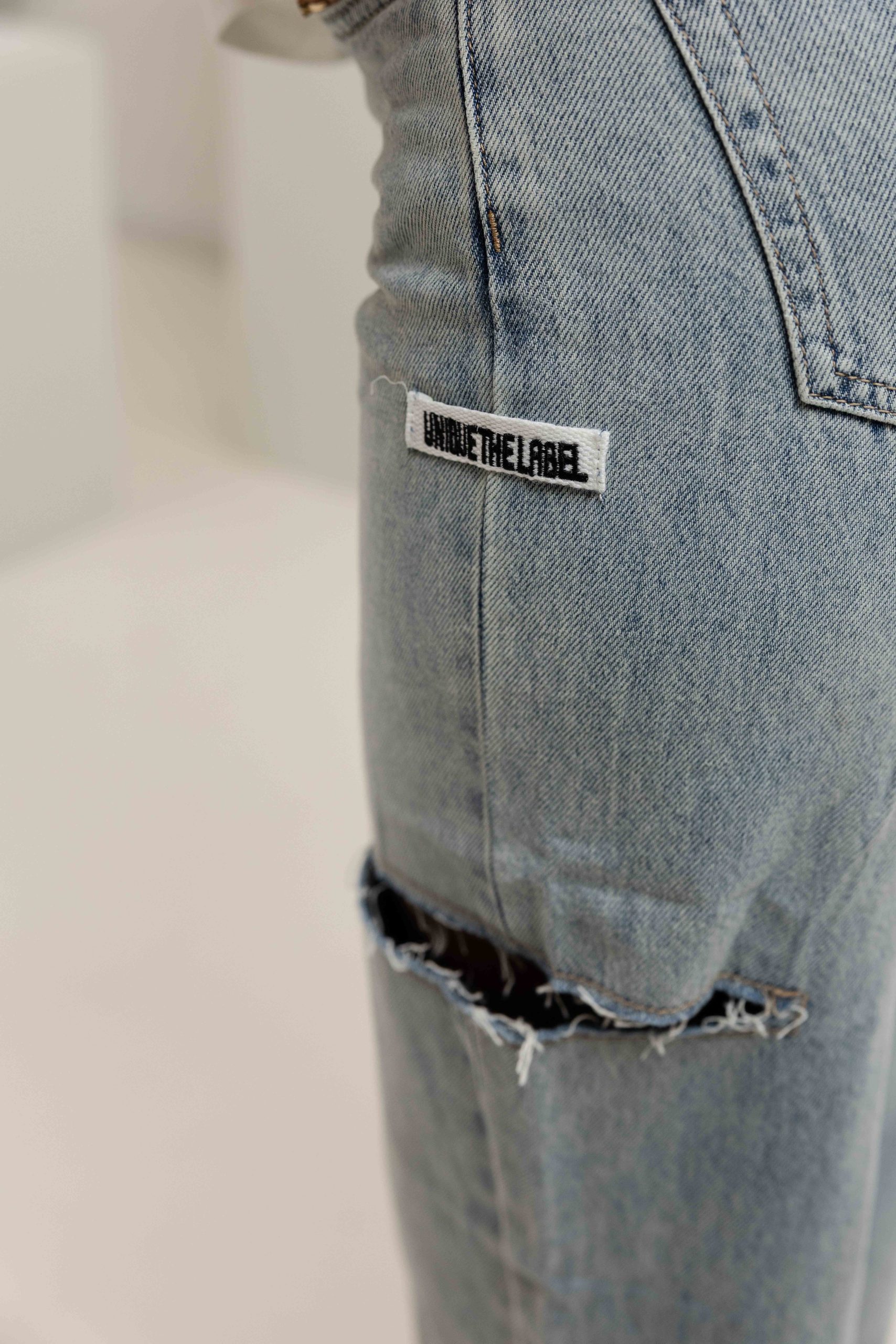 Unique The Label June Wide Leg Jeans Dames Lichtblauw